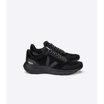 Men's Veja MARLIN V-KNIT Running Shoes Black | ZA 147CTV